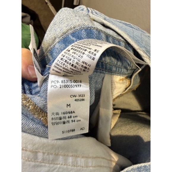 Levis Denim Overalls Light Wash Two Horse Brand Workwear Dungarees Blue Sz M - Picture 9 of 11